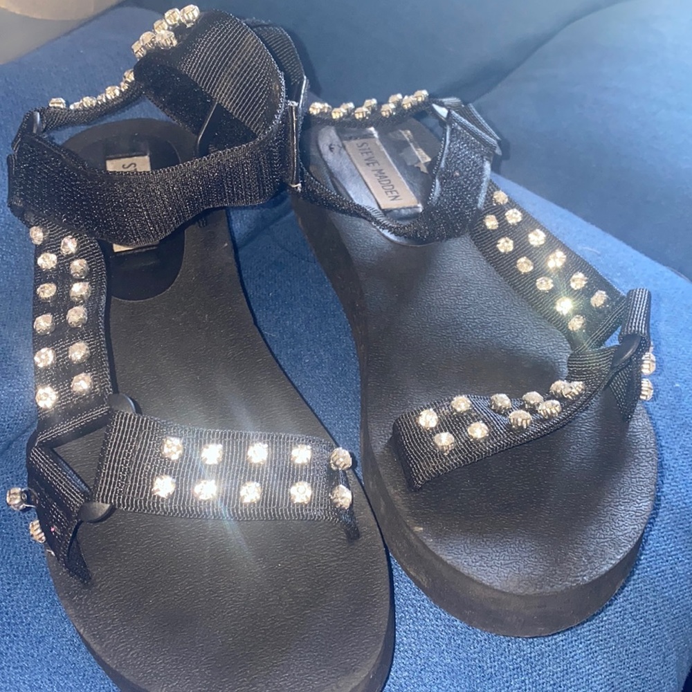 steven madden bling sandals